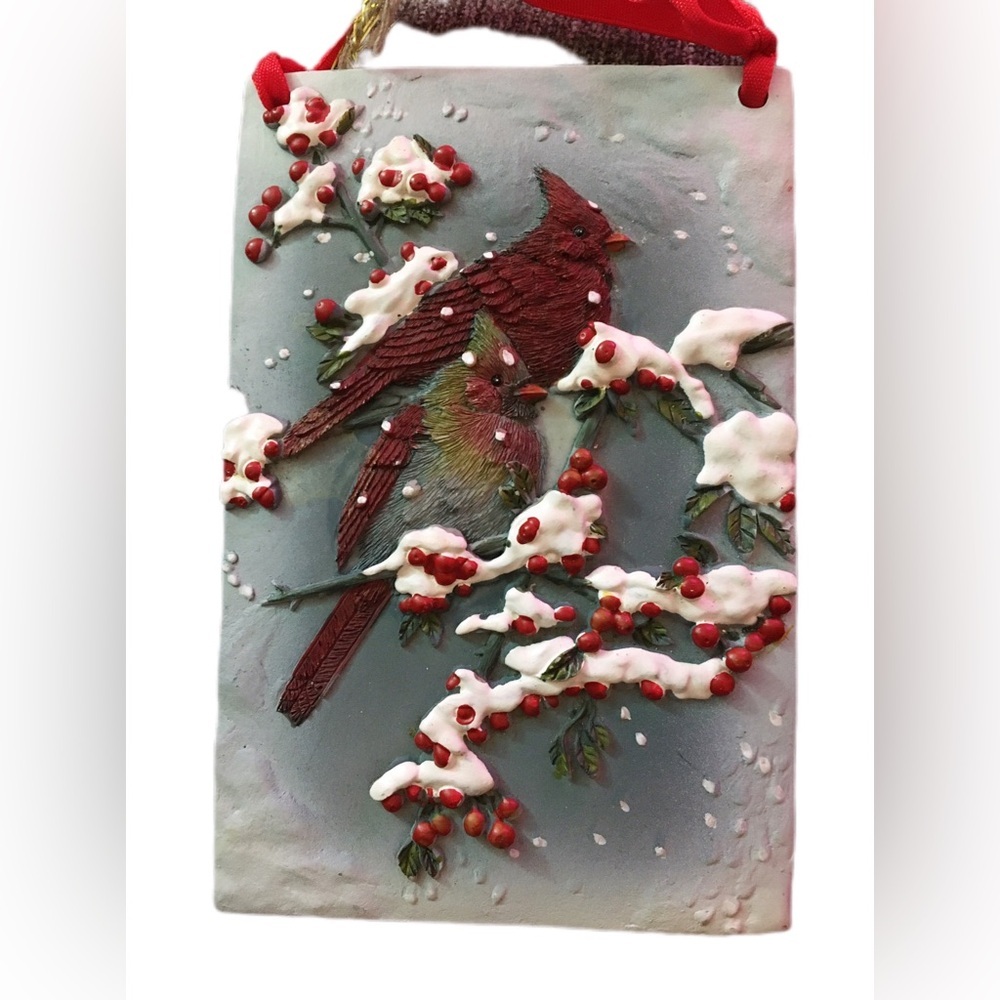 Cardinal Wall Hanging with Snowy Branches